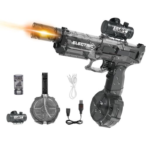 Pistola de Agua Eléctrica, Pistola de Agua Automática, Water Gun con Luces, Efectos de Sonido y Gafas, 8-10 m Alcance, Pistolas de Aguas Potente para Adultos para Playa Jardín Piscina Pistola de Agua Eléctrica, Pistola de Agua Automática, Water Gun con Luces, Efectos de Sonido y Gafas, 8-10 m Alcance, Pistolas de Aguas Potente para Adultos para Playa Jardín Piscina
