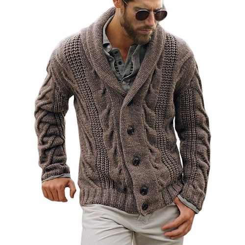Cárdigan de punto trenzado para hombre