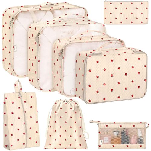 Set 8 Organizadores de Viaje Nailon Impermeable