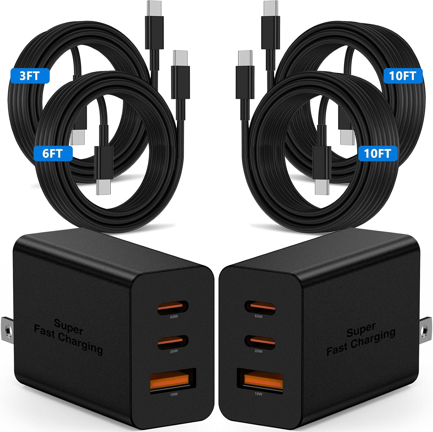 Cargador súper rápido de 100 W tipo C