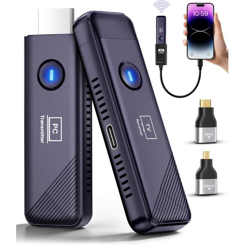 Transmisor y receptor HDMI inalámbrico para smartphone, 328FT/100M