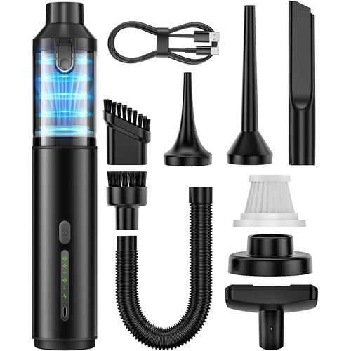 Aspiradora de Coche Portátil Inalámbrica de Mano 4-en-1 Mini Aspiradora Inalámbrica