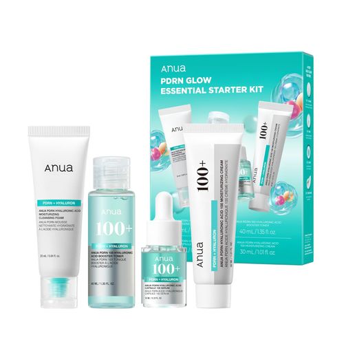 ANUA Kit PDRN DNA Salmón 4 Pasos Limpiador Tónico Suero Crema