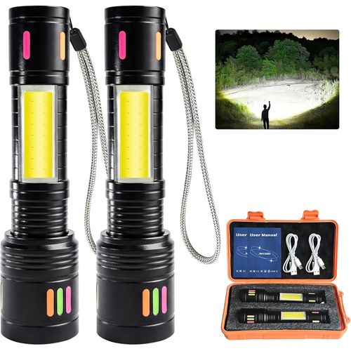 Linterna LED 1000 lm USB-C IPX4 con COB y Zoom
