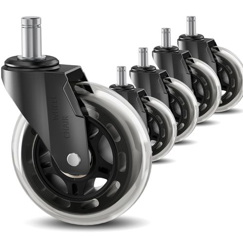 Pack 5 Ruedas Silla 7,6 cm Silenciosas para 295 kg