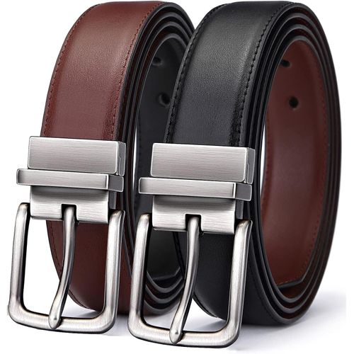 Cinturón Cuero Reversible 3,2 cm Recortable Ajustable