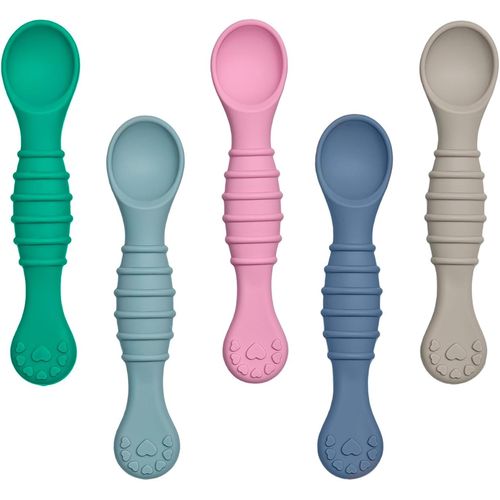 Pack 5 Cucharas Bebé Silicona BLW con Protector de Seguridad