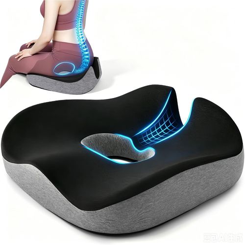 Cojín de asiento, almohada cóncava de espuma viscoelástica con forma de dona para dolor