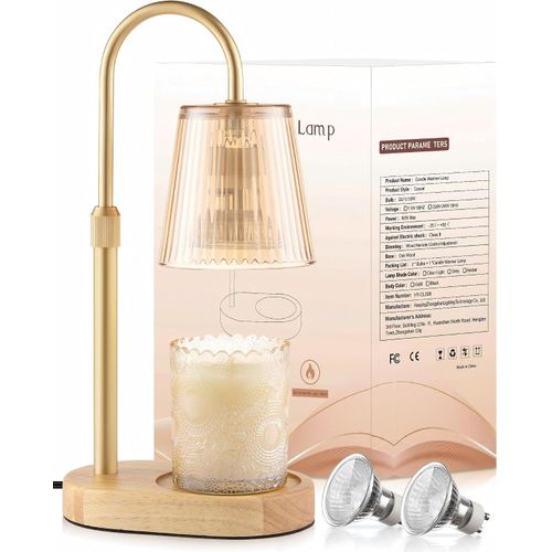 Lámpara calentadora de velas ajustable con temporizador,