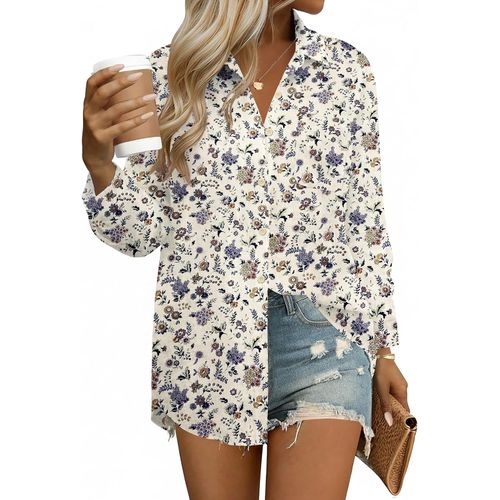 Camisas de manga larga con botones para mujer, blusas de lino y algodón