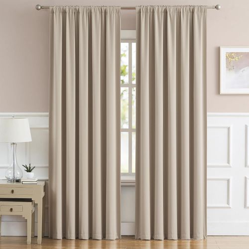 Cortinas Opacas 2 Paneles 132 x 114 cm Térmicas