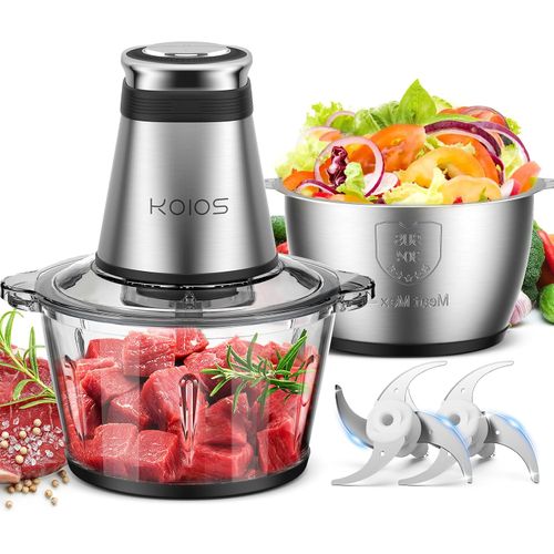 Procesador Alimentos 500 W con 2 Tazones de 2 L y 2 Velocidades