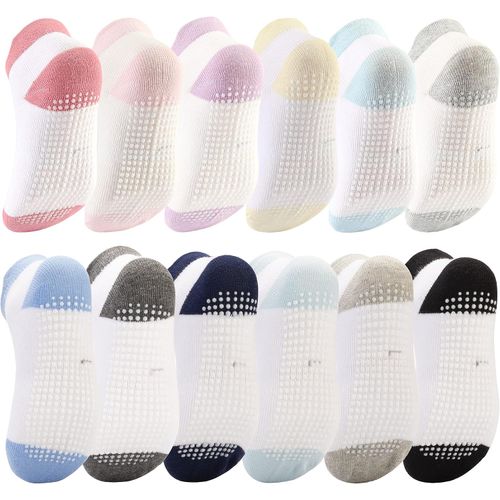 Dicry Calcetines antideslizantes de tobillo para niños y niñas