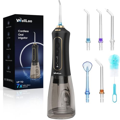 Irrigadores de agua para dientes, irrigador oral inalámbrico recargable de 300 ml