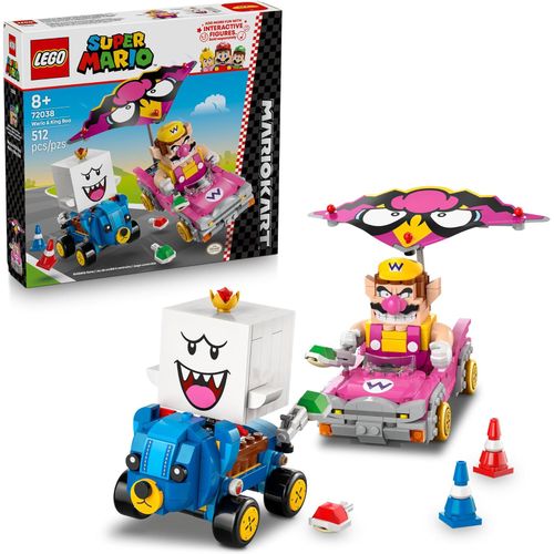 LEGO Super Mario Mario Kart Wario y King Boo, set de 512 piezas