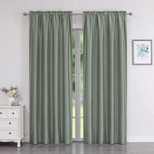 Juego de 2 cortinas verde salvia de 102 × 213 cm