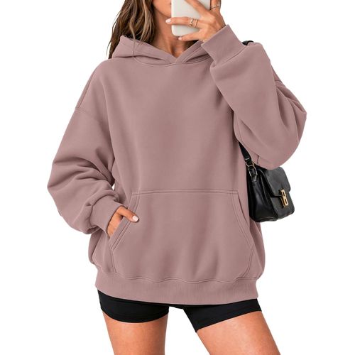 Sudadera oversize con capucha y bolsillo para mujer