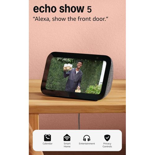 Amazon Echo Show 5 Pantalla inteligente de 5,5 pulgadas, carbón