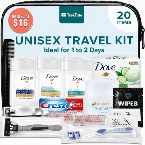 Kit de higiene de viaje, 20 piezas