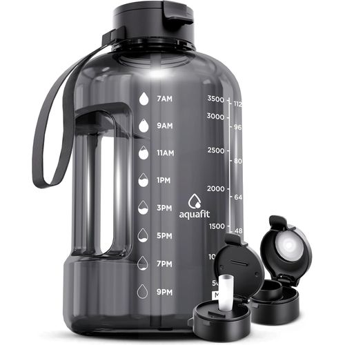 AQUAFIT Botella de agua de 1 galón con marcador de tiempo