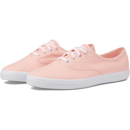 Tenis de moda Champion con cordones para mujer, Lona rosa coral, 5 ancho