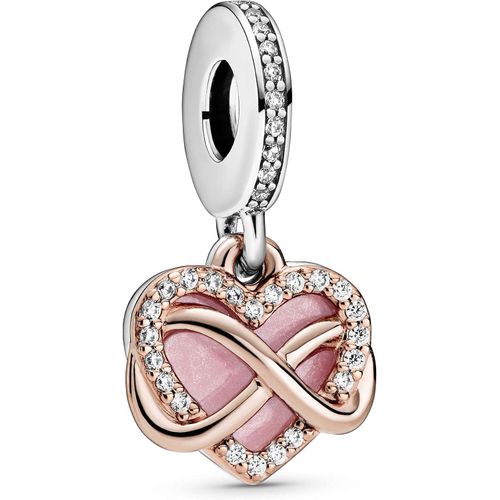 Pulsera Colgante de Corazón Infinito Brillante de PANDORA