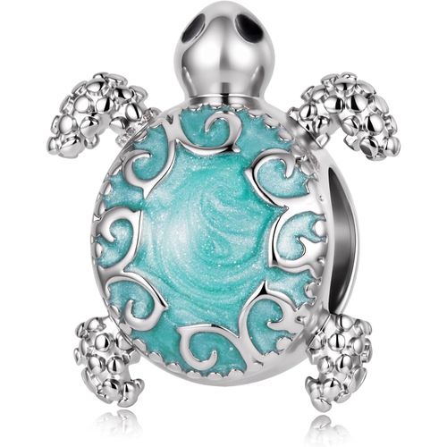 Abalorio de plata fina 925 con diseño de tortuga
