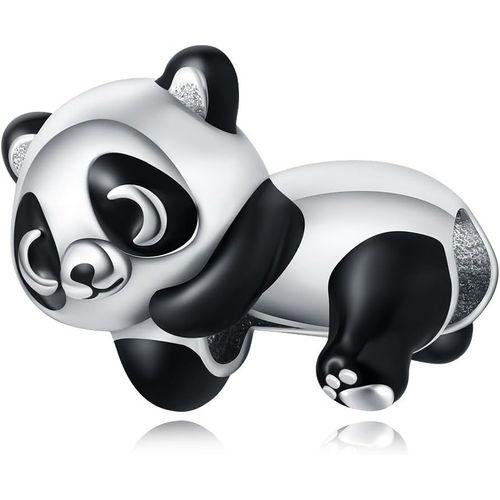 Bonitos dijes de animales panda de plata de ley 925 para pulseras y collares