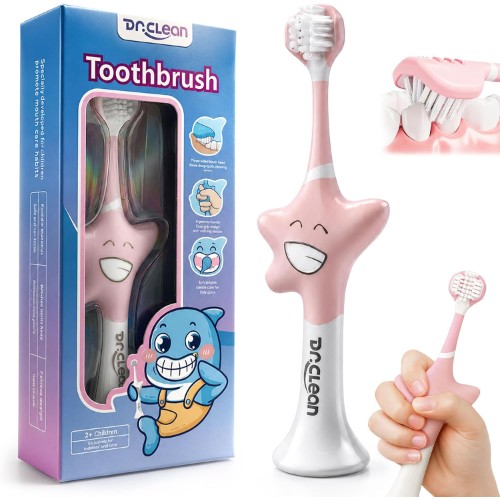 DR.CLEAN cepillo de dientes infantil de 3 caras para 2 a 12 años - ¡CUPÓN!