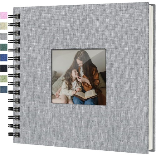 Álbum de fotos de lino de 20,3 x 20,3 cm con 60 páginas - ¡CUPÓN!