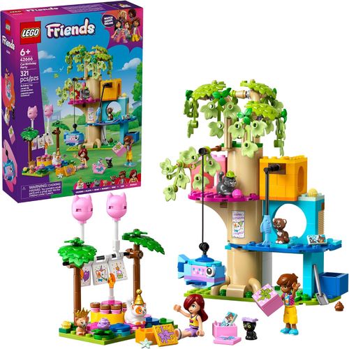 LEGO Friends Cat - Juguete de construcción de casa de árbol y fiesta de cumpleaños 