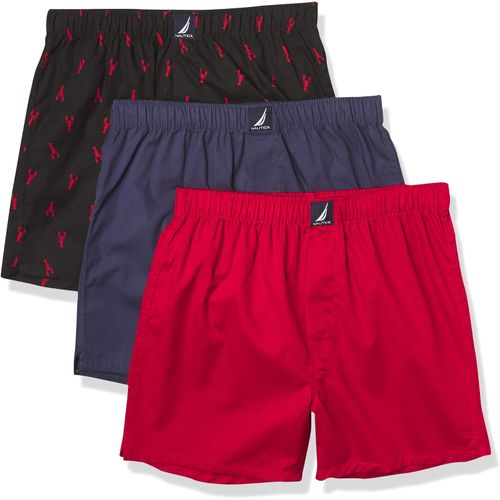 3 Bóxers Nautica clásicos de algodón para hombre,
