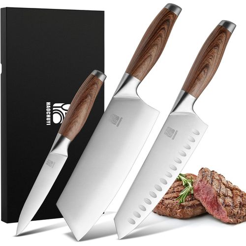 juego de cuchillos de chef profesionales de 3 piezas