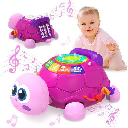 Juguetes musicales de tortuga para bebés de 6 a 12 meses