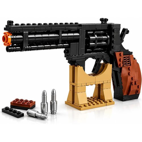 Juguete de pistola de ladrillos de construcción 1:1, 300 piezas de juguetes