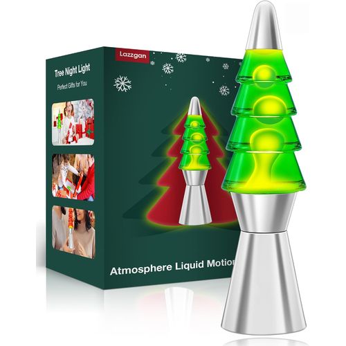 Lámpara de movimiento líquido con forma de árbol navideño