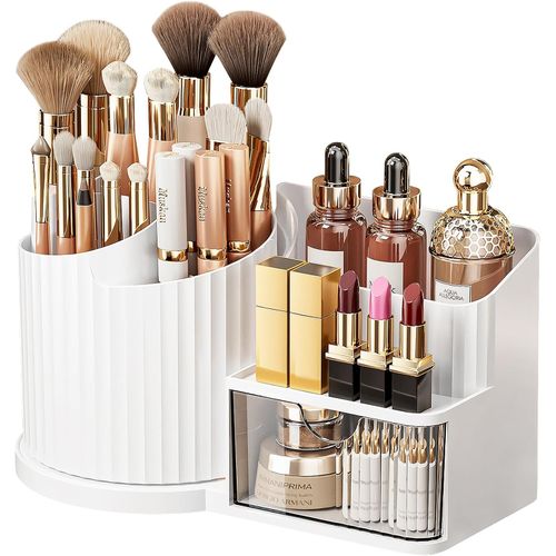 Organizador giratorio de maquillaje con 5 compartimentos