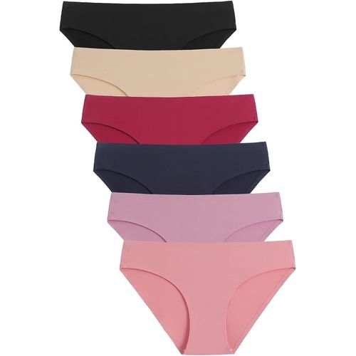 Paquete de 6 bragas bikini sin costuras para mujer