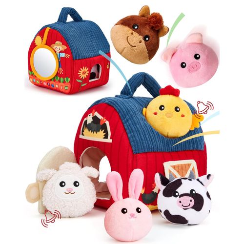 Hahaland Juguetes para bebés, Peluche sorpresa de animales