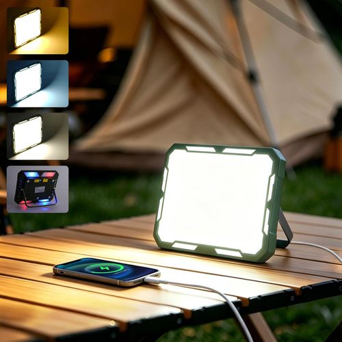 Luces de camping recargables, 1000LM linterna de camping 6 modos, magnético