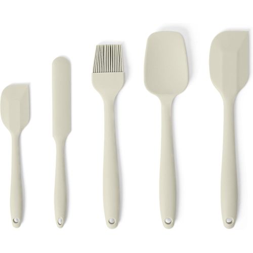 Amazon Basics Juego de 5 utensilios de silicona gris