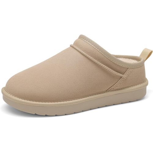 Pantuflas sin cordones de gamuza para mujer