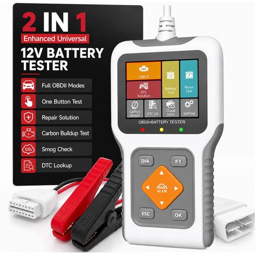 Escáner OBD2 y probador de batería 2 en 1