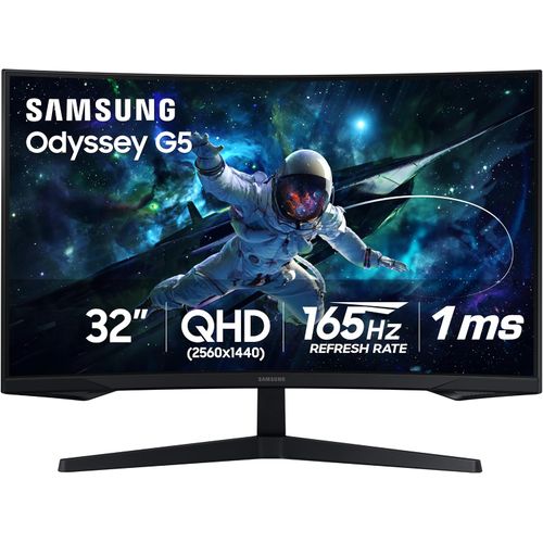 Samsung Odyssey G55C Monitor curvo para gaming de 32 pulgadas, QHD, 165 Hz