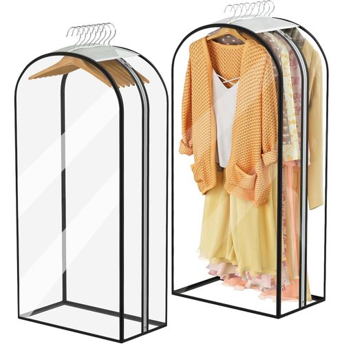 Bolsas de ropa transparentes para colgar ropa, trajes para almacenamiento en el armario