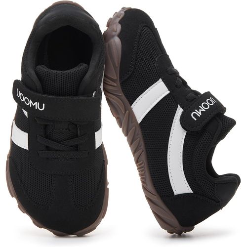 Zapatos descalzos para niños y niñas con puntera ancha, Negro, 8,5