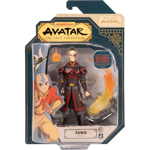 Jazwares Avatar Zuko Libro Uno, figura de 11,4 cm con efectos de fuego