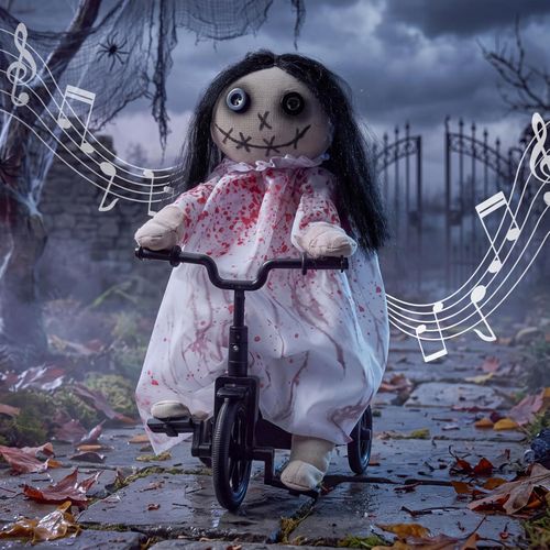 Muñeca de decoración animada de Halloween de 13.5 pulgadas