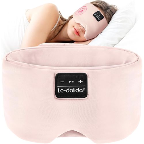 Máscara de dormir con auriculares Bluetooth, auriculares de seda de hielo para dormir