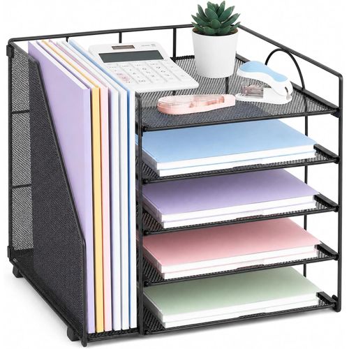 Organizadores de escritorio y accesorios, con bandejas de cartas y papeles de 5 niveles